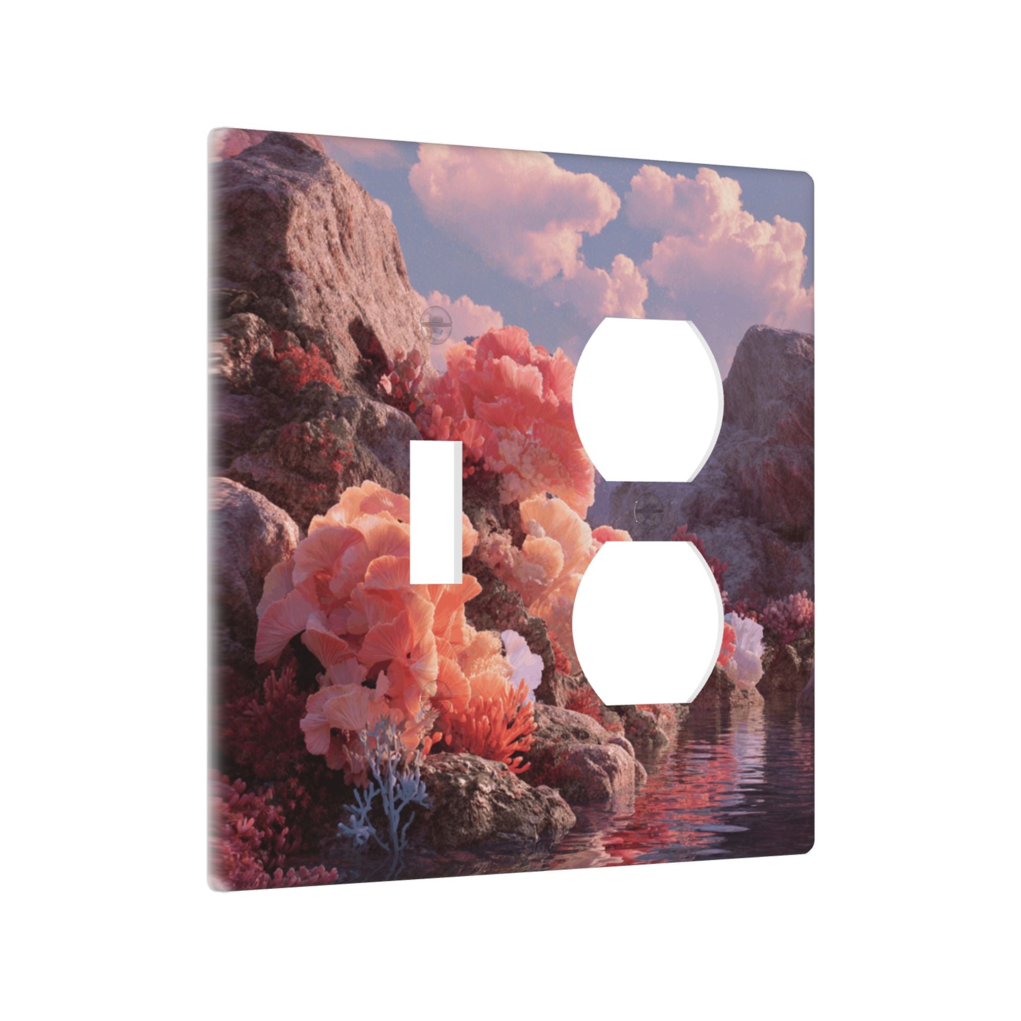 Artistic Landscape Double Switch Panel (2 - Piece Set) - Decorative Outlet Covers for Multiple Scenarios
