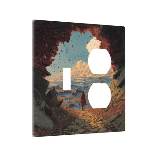 Artistic Landscape Double Switch Panel (2 - Piece Set) - Decorative Outlet Covers for Multiple Scenarios