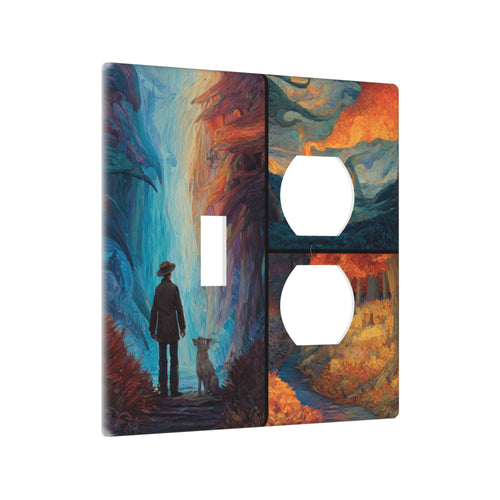 Artistic Landscape Double Switch Panel (2 - Piece Set) - Decorative Outlet Covers for Multiple Scenarios