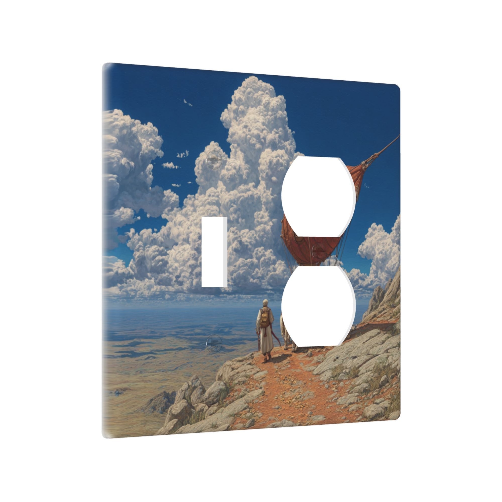 Artistic Landscape Double Switch Panel (2 - Piece Set) - Decorative Outlet Covers for Multiple Scenarios