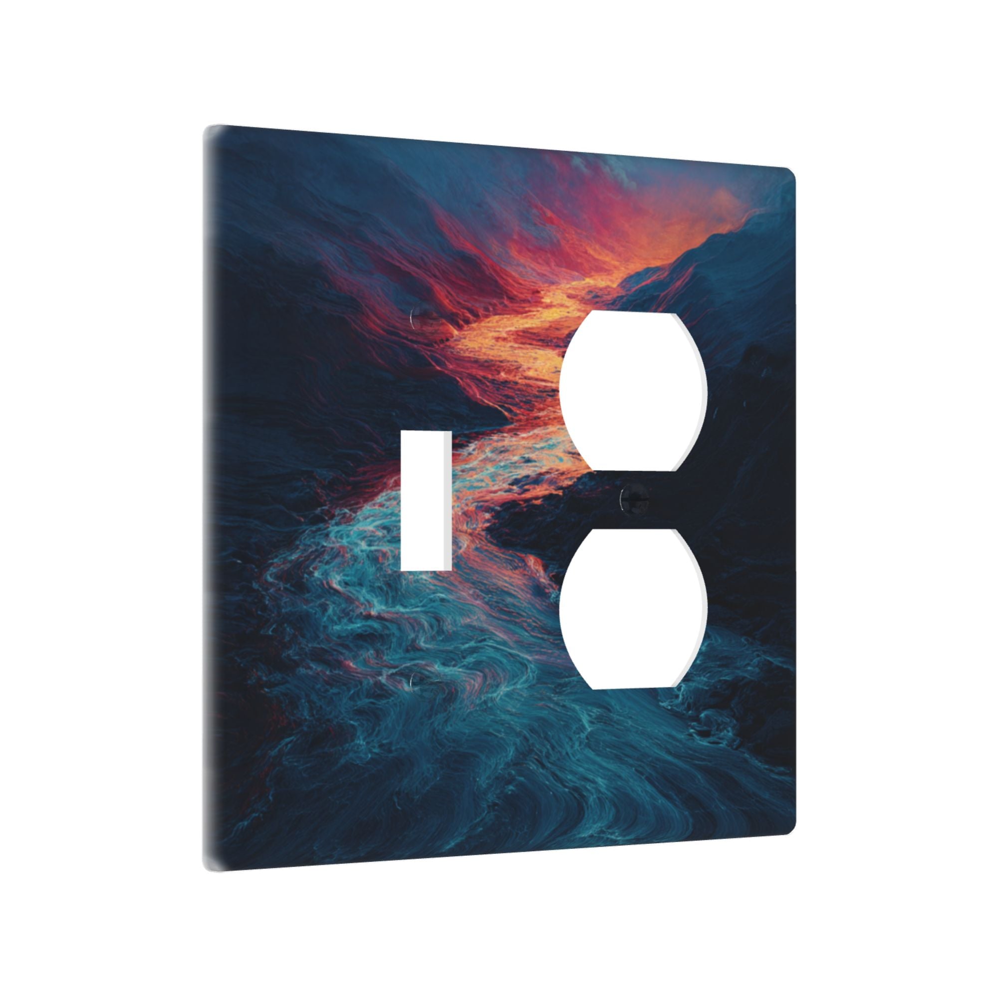 Artistic Landscape Double Switch Panel (2 - Piece Set) - Decorative Outlet Covers for Multiple Scenarios