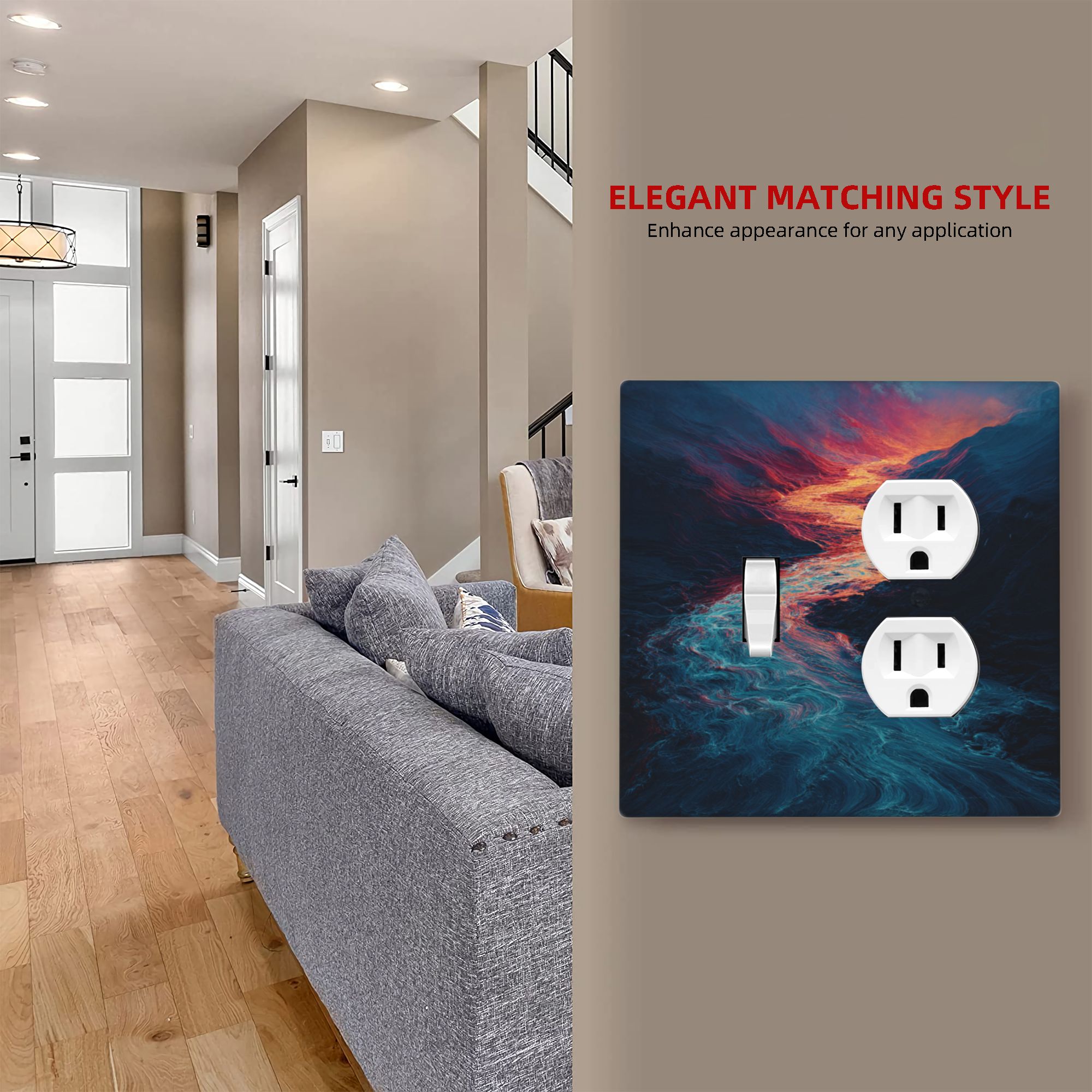 Artistic Landscape Double Switch Panel (2 - Piece Set) - Decorative Outlet Covers for Multiple Scenarios