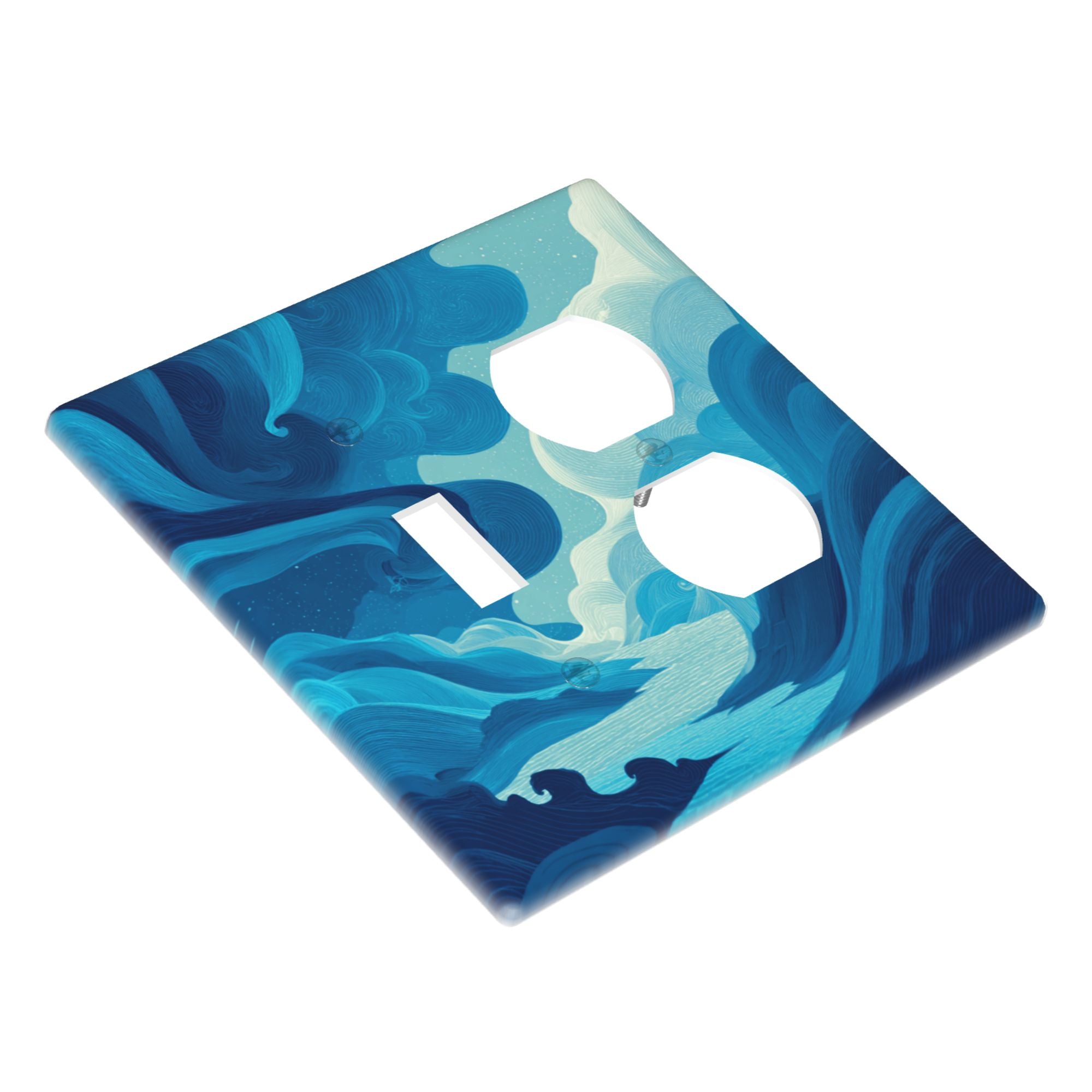 Artistic Landscape - Patterned Double Switch Panel (2 - Piece Set) - Decorative Outlet Covers for Multiple Scenarios